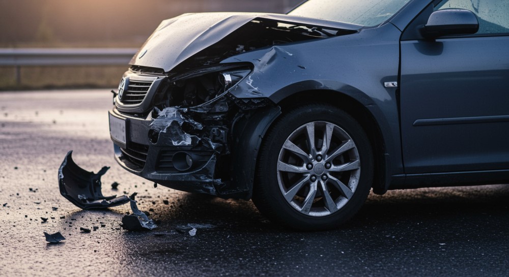 Poważny wypadek na al. Wojska Polskiego: Motocykl zderzył się z samochodem, jedna osoba ranna