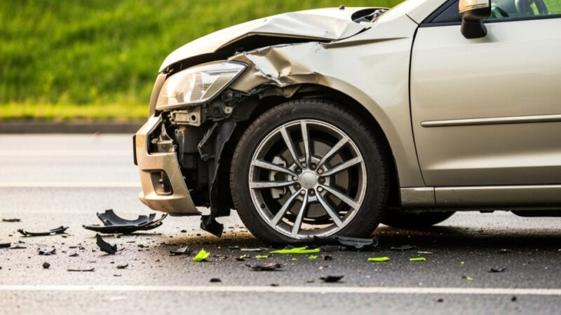 Poważny wypadek na Hożej w Szczecinie: Kierowca w szpitalu po zderzeniu dwóch aut w ulewie