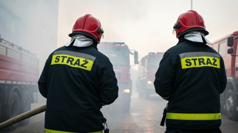 Pożar zakładu przetwarzania opon w Szczecinie opanowany, mieszkańcy bezpieczni