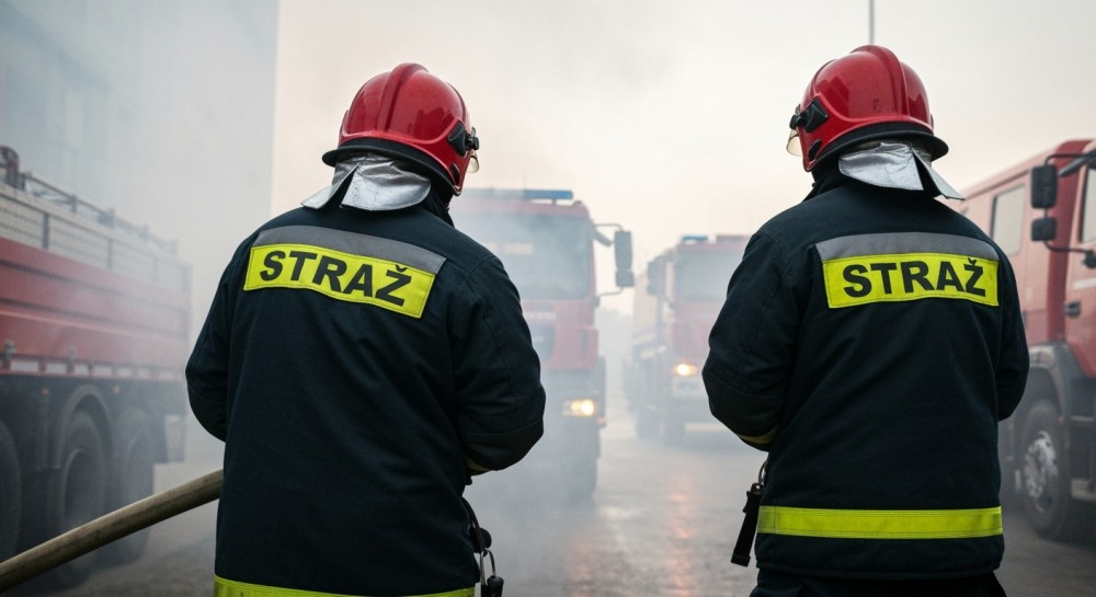 Pożar zakładu przetwarzania opon w Szczecinie opanowany, mieszkańcy bezpieczni
