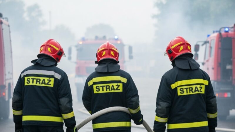 Wielki pożar w zakładzie opon w Szczecinie – strażacy w akcji!