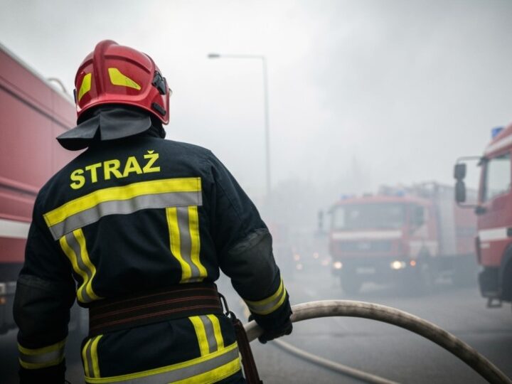 Pożar wózka dziecięcego na klatce schodowej w Szczecinie: Strażacy w akcji!