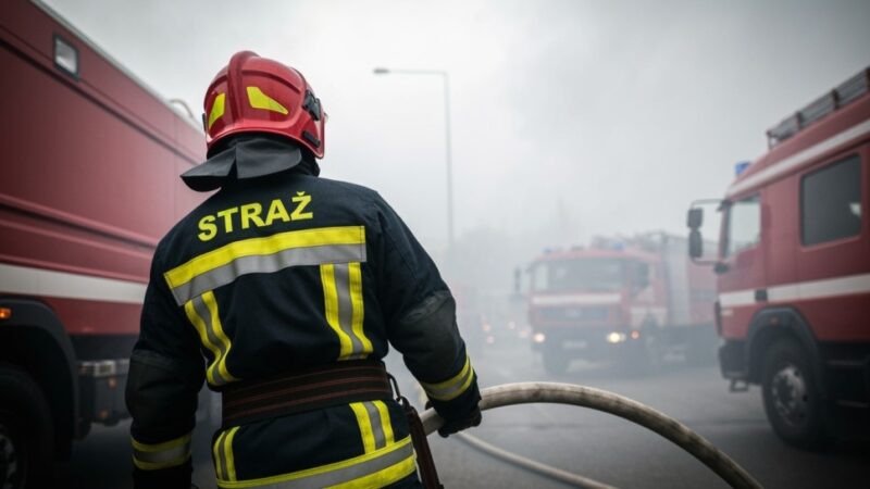 Pożar wózka dziecięcego na klatce schodowej w Szczecinie: Strażacy w akcji!