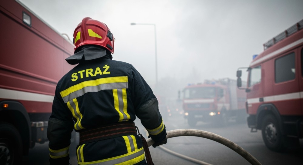 Pożar wózka dziecięcego na klatce schodowej w Szczecinie: Strażacy w akcji!