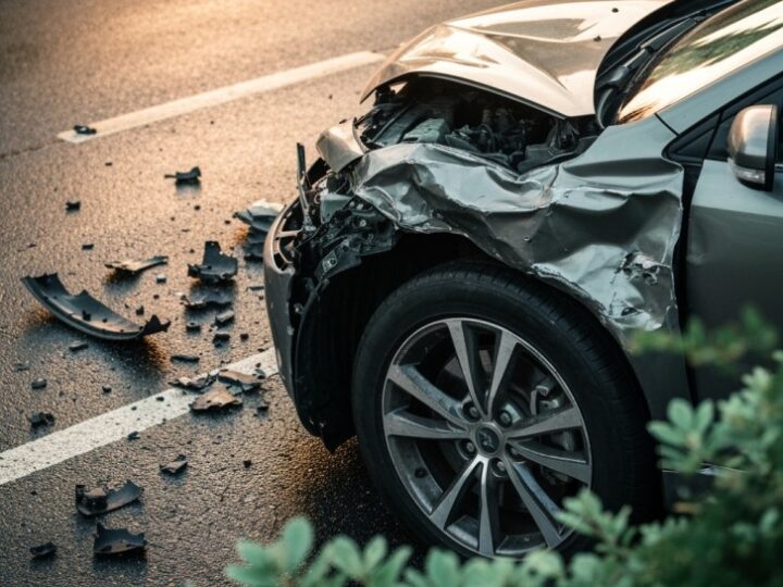Wypadek na DK31: Autobus zderzył się z osobówką, ruch wahadłowy przez dwie godziny