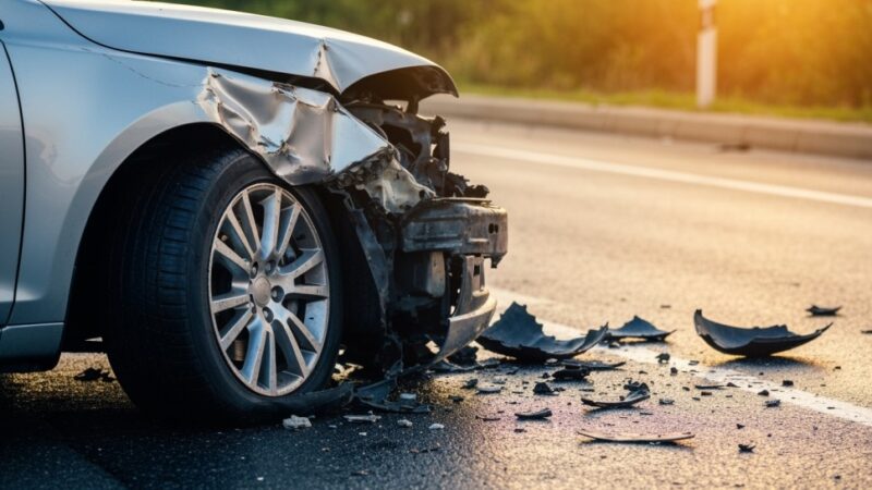 Wypadek na ul. Ludowej: Dwie osoby ranne w zderzeniu z przystankiem