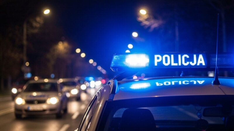 Maturzyści z Liceum VII w Szczecinie z policjantami na zakończeniu roku szkolnego