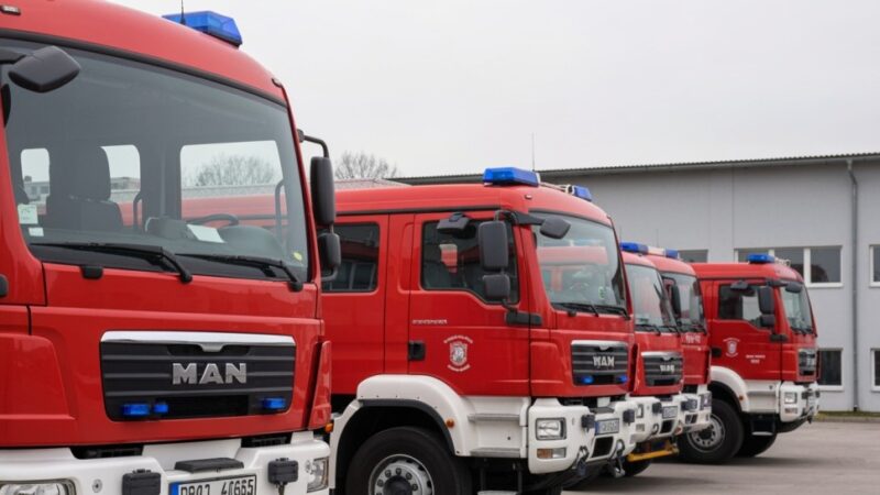Groźne incydenty w Szczecinie: Pożar i chemiczne zagrożenie w sklepach